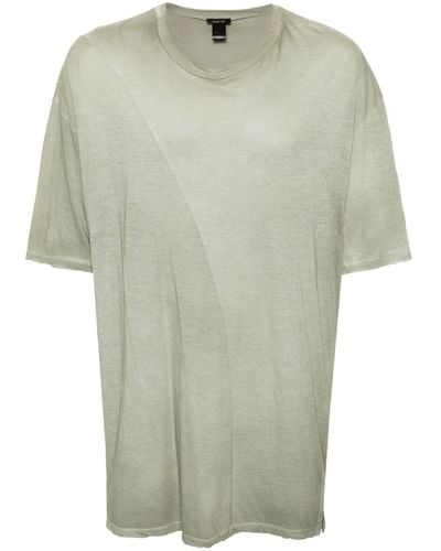 Avant Toi Drop-shoulder Mélange T-shirt - Green