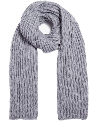 Apparis Long Ribbed-knit Scarf - Grey