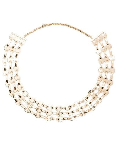 Rabanne Eight Necklace With Micro Meshes - Metallic