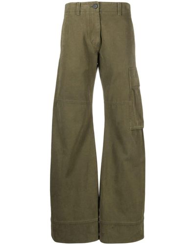 we11done Wide-leg Cargo Pants - Green
