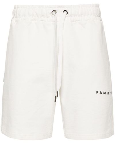 FAMILY FIRST Logo-print Jersey Bermuda Shorts - White