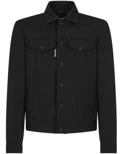 DSquared² Button-up Shirt Jacket - Black