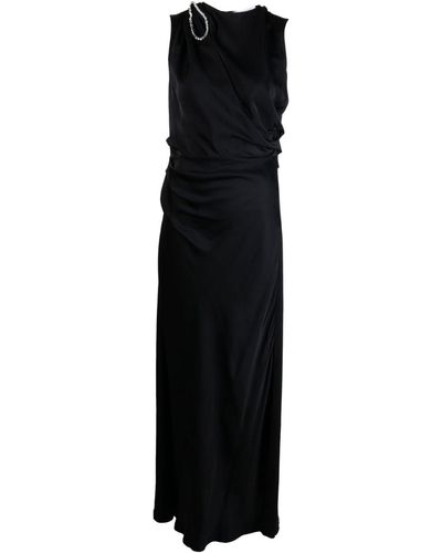 Rachel Gilbert Vestido largo con detalles de cristal - Negro