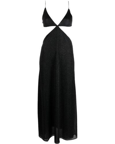Oséree Lurex-detail Sleeveless Dress - Black