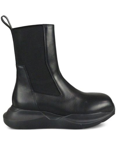 Rick Owens Geth Beatle Chunky-sole Leather Boots - Black