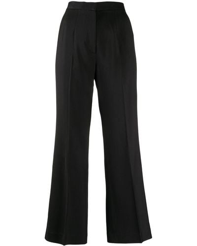GOODIOUS Cropped Boot-cut Trousers - Black