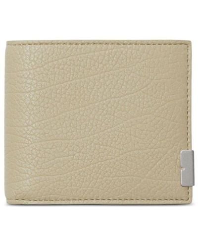 Burberry Logo-plaque Leather Wallet - White