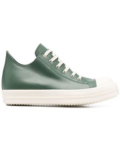 Rick Owens Green Low Sneakers