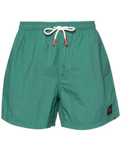 Peuterey Appliqué-logo Swim Shorts - Green