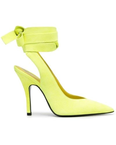 The Attico Venus 110mm Tie-ankle Court Shoes - Yellow