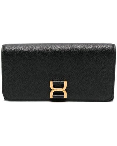 Chloé Leather Continental Wallet - Black