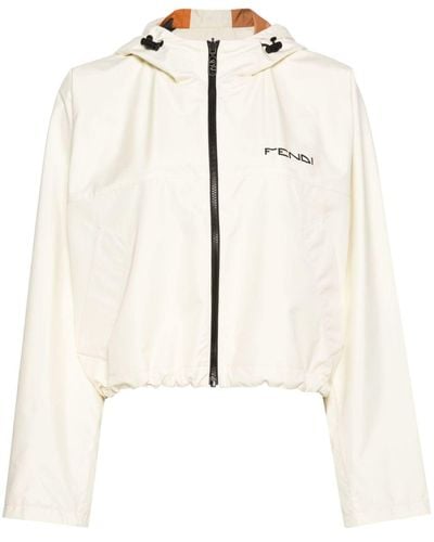 Fendi Zipped reversible hooded jacket - Neutro