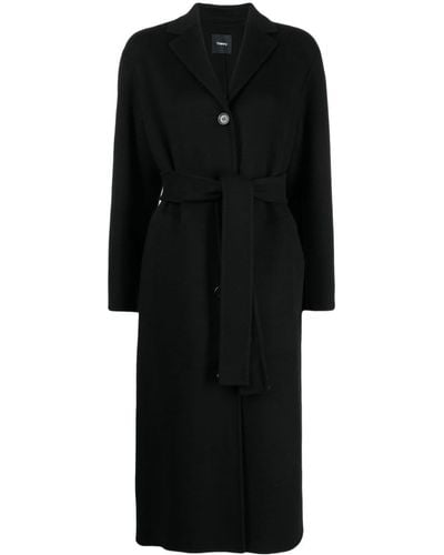 Theory Belted Coat - Black
