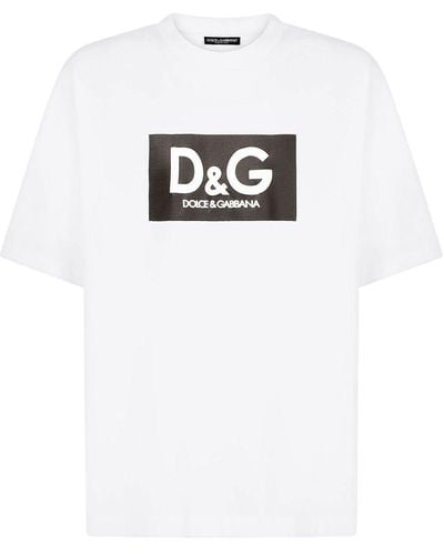 Dolce & Gabbana T-Shirt mit Logo-Print - Weiß