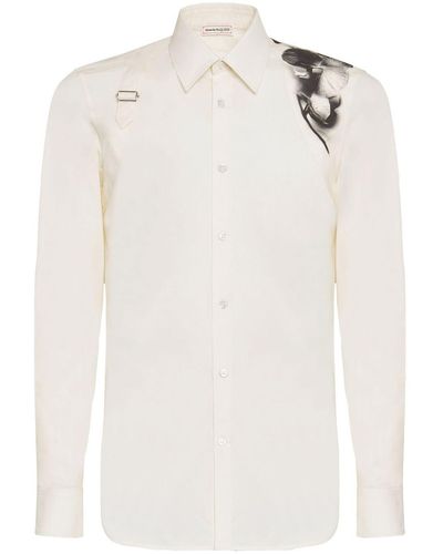 Alexander McQueen フローラル ハーネスシャツ - ホワイト