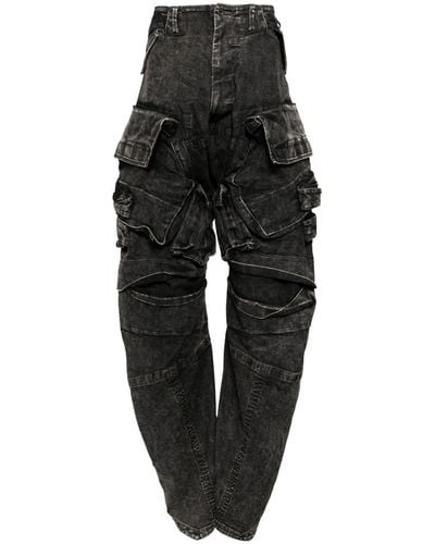Julius Cargo Cotton Blend Trousers - Black