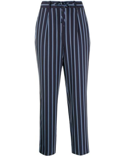 Tommy Hilfiger Stripe-print Slim-fit Pants - Blue