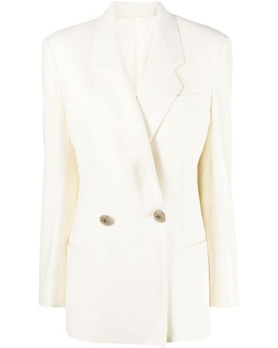 Giuliva Heritage Double-breasted Wool Blazer - White