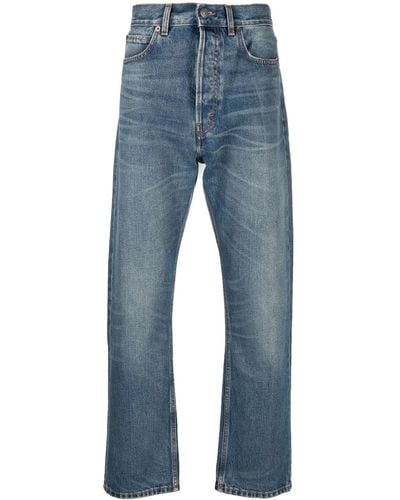 Haikure Ausgeblichene Straight-Leg-Jeans - Blau