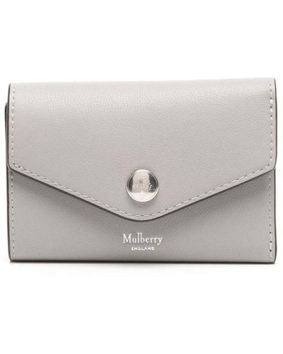 Mulberry Portefeuille en cuir à fini grainé - Blanc