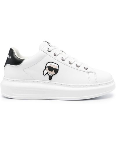 Karl Lagerfeld K/ikonik Leren Sneakers - Wit