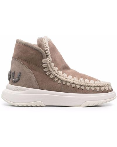 Mou Whipstich-trim Boot Trainers - Brown