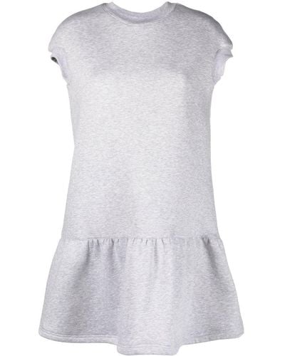 Ioana Ciolacu Round Neck Short-sleeved Dress - White