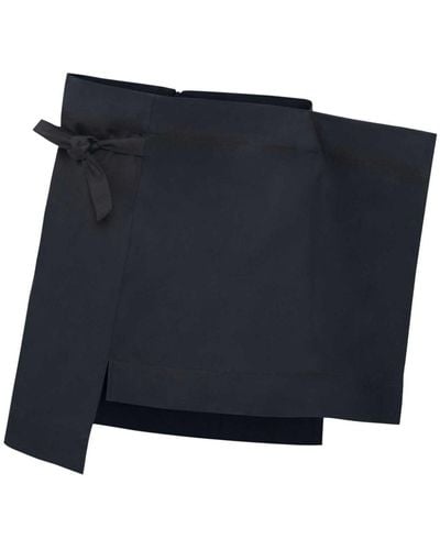 JW Anderson Minijupe en coton à design portefeuille - Bleu