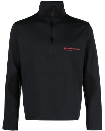 GR10K Logo-print Zip-up Sweatshirt - Black
