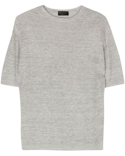 Dell'Oglio Gestricktes T-Shirt - Grau