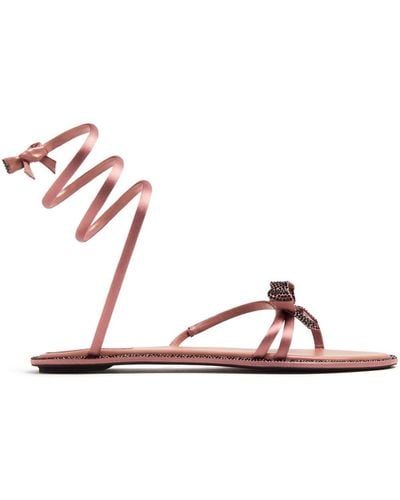 Rene Caovilla Cleo Wraparound Sandals - Pink