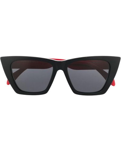 Alexander McQueen Gafas de sol con montura cat-eye - Negro