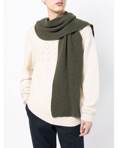 Pringle of Scotland Cosy Cashmere Waffle-knit Scarf - Green