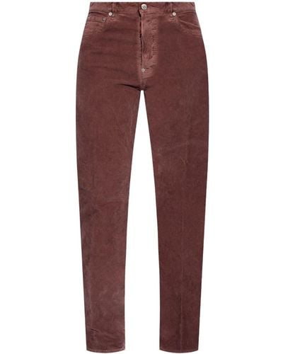 DSquared² Slim-cut corduroy trousers - Rot