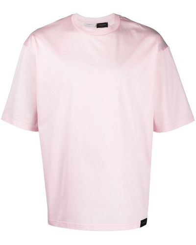 Low Brand T-shirt Met Logopatch - Roze