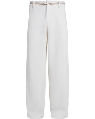 Zegna High-rise Straight-leg Pants - White