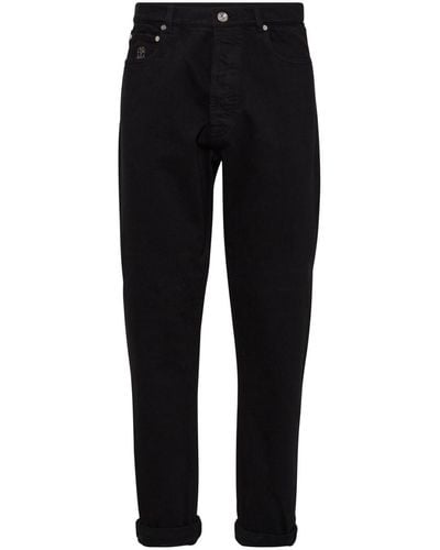 Brunello Cucinelli Straight Jeans - Zwart
