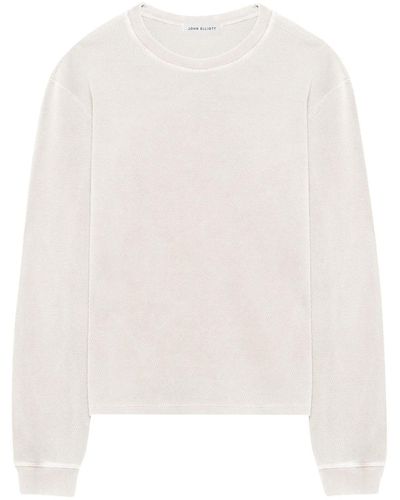 John Elliott Sweatshirt mit Rundhalsausschnitt - Weiß