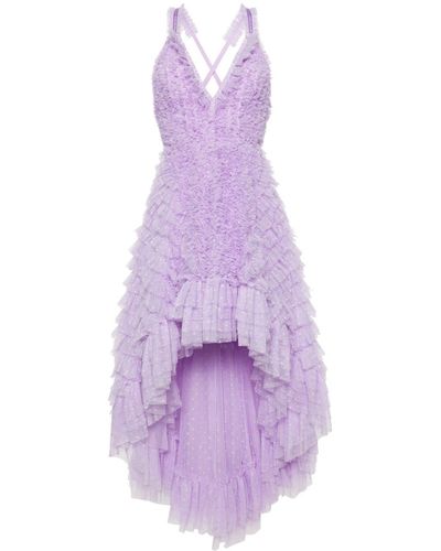 Needle & Thread Mia Cami Ruffled High-low Gown - Purple