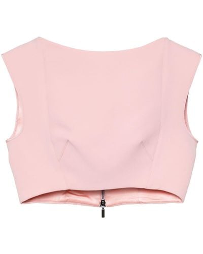 Maticevski Cap-sleeve Cropped Top - Pink