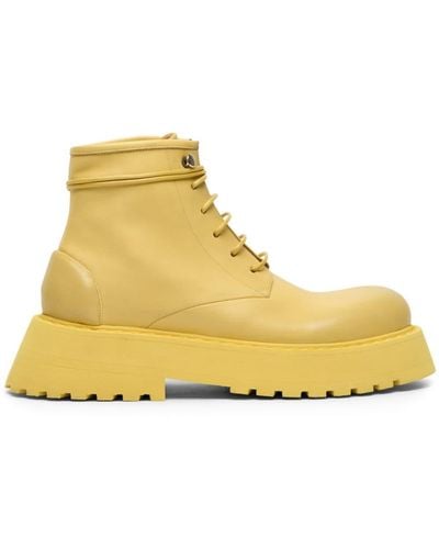 Marsèll Micarro Leather Ankle Boots - Yellow
