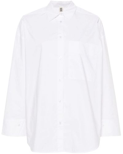 By Malene Birger Spread-collar Organic Cotton Shirt - White