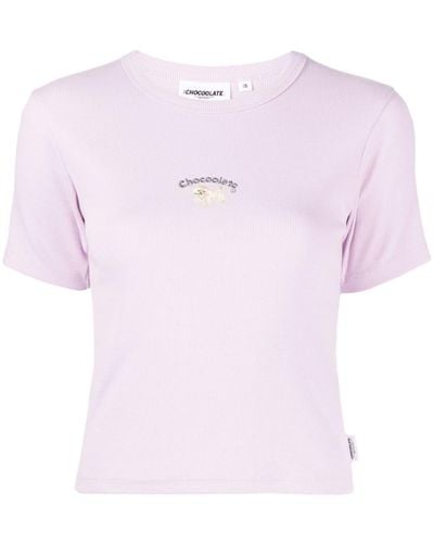 Chocoolate Logo-print T-shirt - Pink