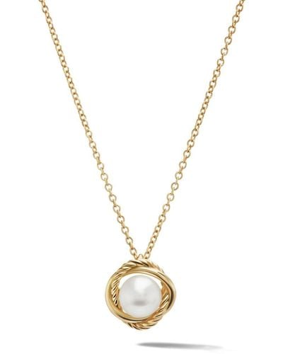 David Yurman 18kt Yellow Gold Infinity Pearl Necklace - Metallic