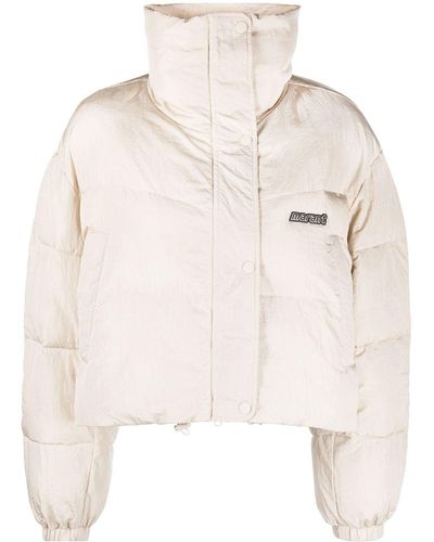 Isabel Marant Gefütterte Jacke mit Logo-Patch - Natur