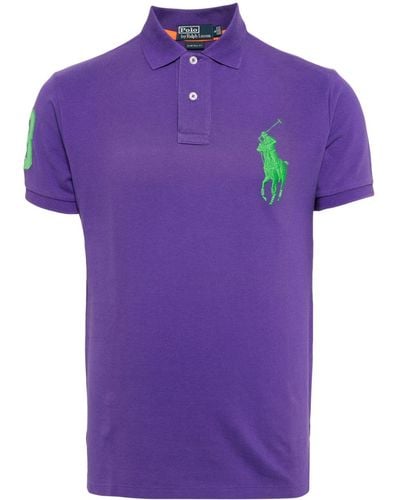 Polo Ralph Lauren Big Pony Cotton Polo Shirt - Purple
