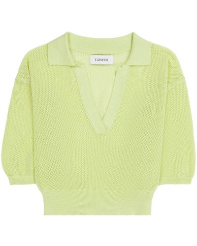Laneus Pullover mit V-Ausschnitt - Grün