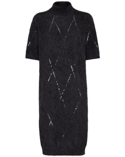 Brunello Cucinelli Sequin-embellished Dress - Black