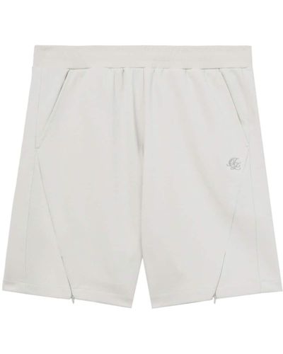 Izzue Logo-embroidered Track Shorts - White