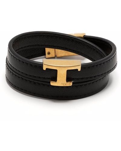 Tod's Armband Met Logoplakkaat - Zwart